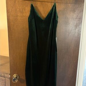 B. Smart Green Velvet Mini Dress